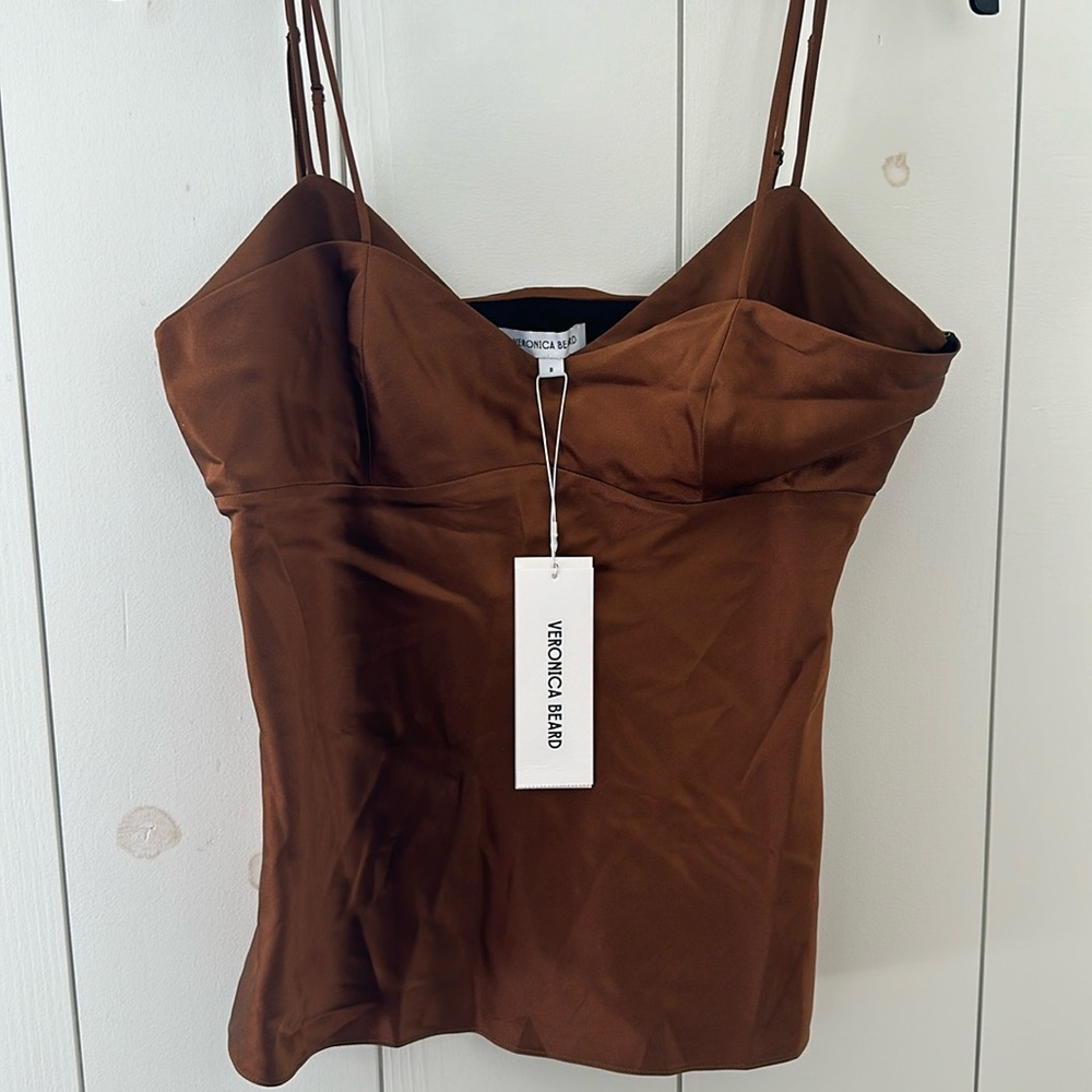 NWT | Veronica Beard Donita Stretch-Silk Charmeuse Camisole | size 8